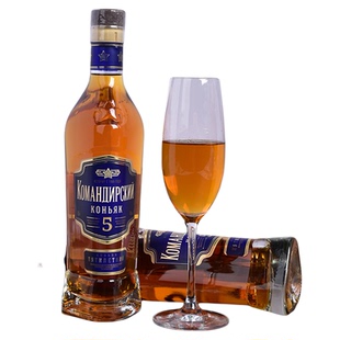 卢卡莎俄罗斯国家馆原装进口5年白兰地洋酒宴会聚餐婚庆酒水500ml