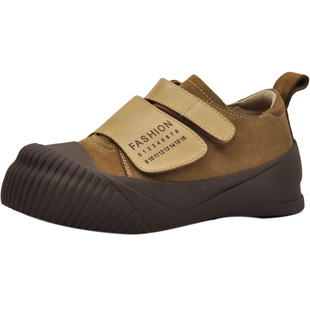 Artmu阿木复古厚底真皮休闲鞋贝壳板鞋魔术贴鞋子新款2026爆款女