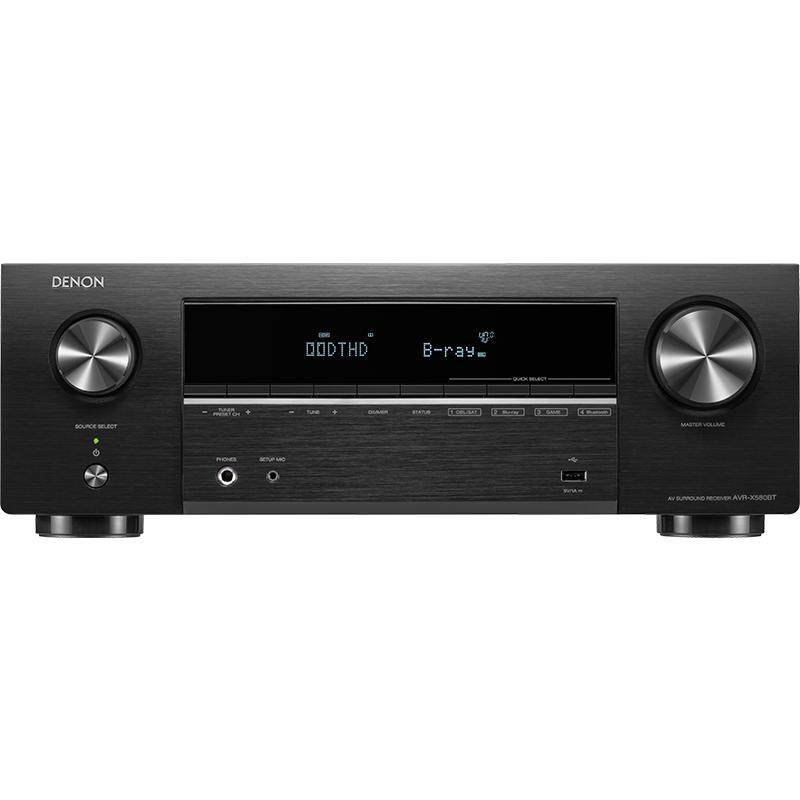 Denon/天龙 AVR-X580BT5.2声道家用功放机大功率8K蓝牙家庭影院