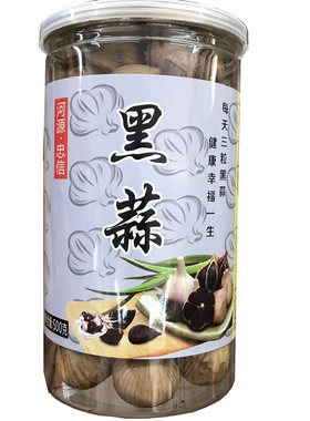 河源忠信发货即食黑蒜500g瓶装发酵黑蒜头煲汤商用黑大蒜客家特产