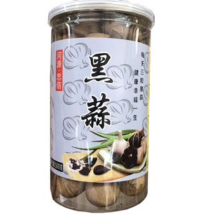 河源忠信发货即食黑蒜500g瓶装发酵黑蒜头煲汤商用黑大蒜客家特产