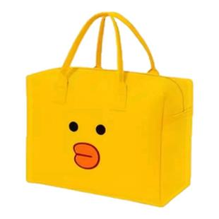 卡通包旅行包收纳手提包大容量儿童行李袋拉杆箱行李包毛毡包轻便