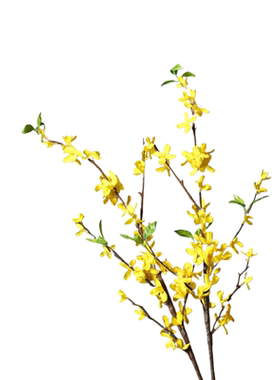 单支迎春花假花绢花田园家居装饰