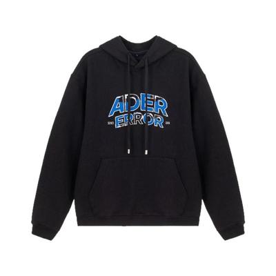 ADER ERROR 春季男士黑色印花休闲连帽卫衣银泰百货精品301574