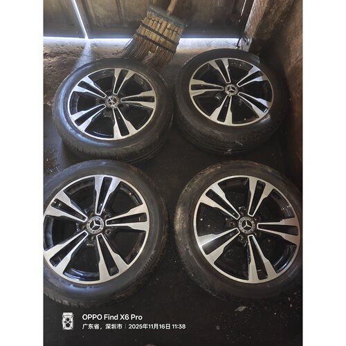 议价原装奔驰轮毂配22550R17原胎一套带原装车标17年可维修