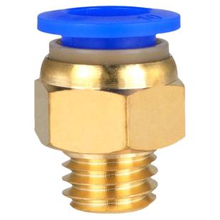 气管快速接头带螺纹直通公制PC4-M5/M8/M10/M12全铜快插气动接头