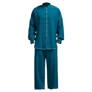 春秋款高弹麻太极服女夏季弹力麻太极拳练功服装男款中老年武术服