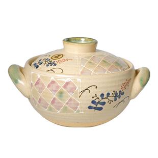 万土烧 格兰花土锅 老式家用煲汤砂锅煮粥陶瓷汤锅明火燃气耐高温