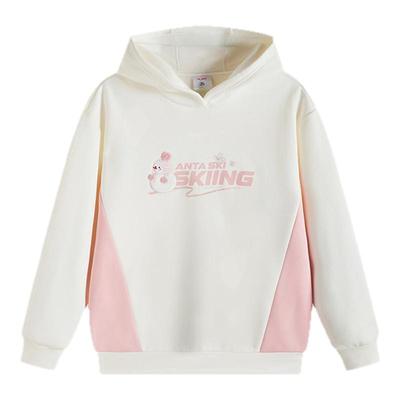 安踏儿童冬季女大童连帽套头衫