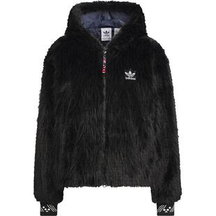 Adidas/阿迪达斯正品三叶草女士人造毛皮运动时尚外套IX4226