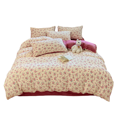 A类母婴高克重加厚牛奶绒四件套