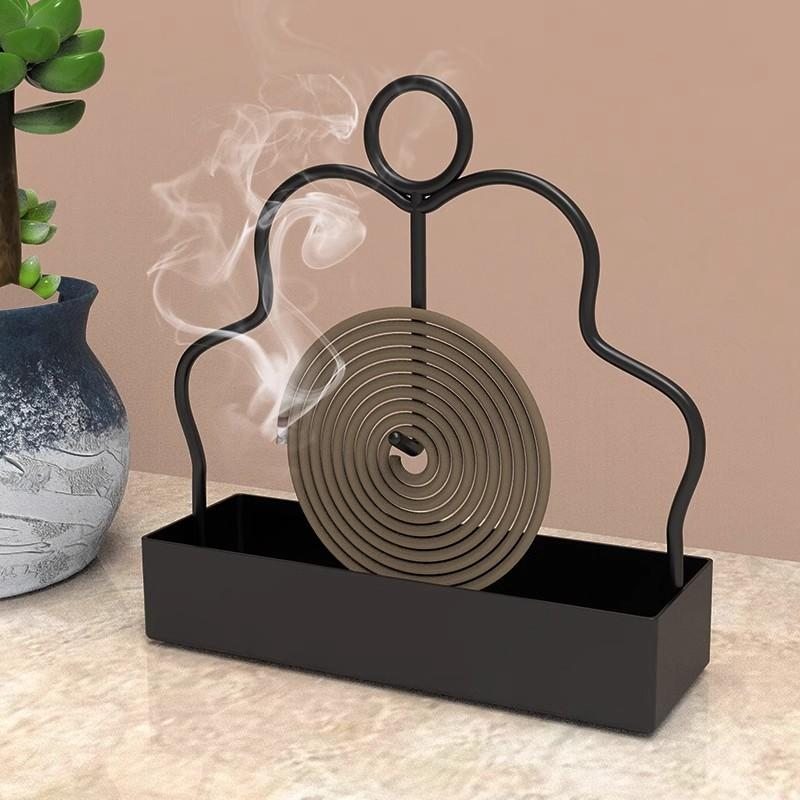 蚊香支撑架创意铁艺支架檀香架子托熏香蚊香盘托蚊香炉盘香接灰盘
