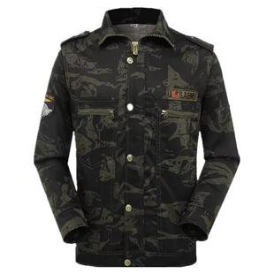 纯棉工作服男装外套迷彩服套装男女防烫电焊耐磨劳保服春秋加厚款