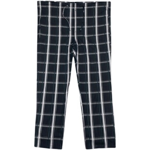 无皮筋睡裤男家居裤系绳睡裤老人抽绳全棉家居裤宽松大码柔软