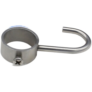 不锈钢管钩直径19晾衣杆固定勾22定位圆管挂钩单个厨房刀具钩子25