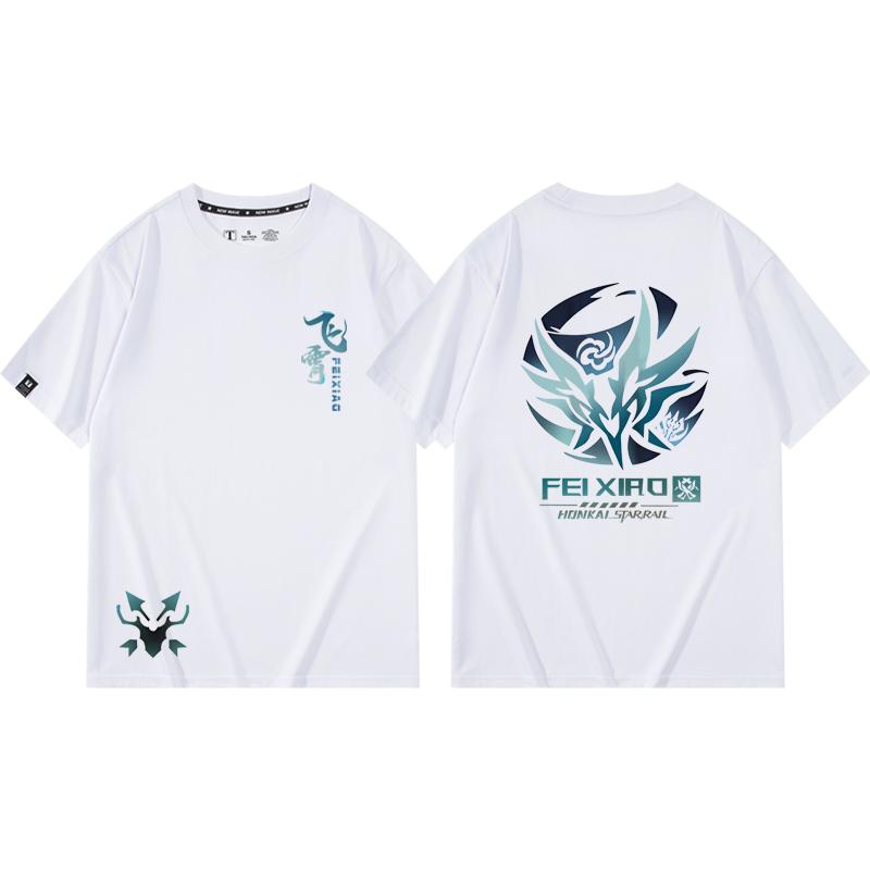 崩壞星穹鐵道飛霄周邊寬松男女夏季純棉短袖T恤衫學(xué)生上衣服潮流
