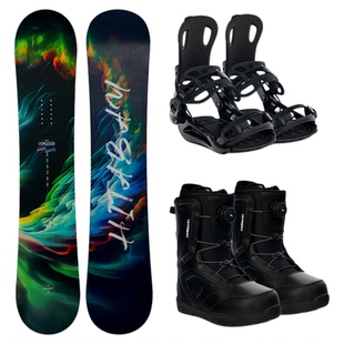 全能小黑板滑雪板单板三件套平花雪板女快穿固定器滑雪鞋套装入门