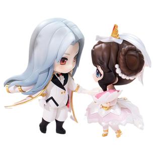 王者荣耀周瑜小乔手办花嫁纯白王者荣耀q版手办徽章