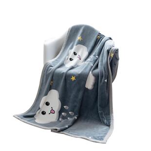 毛毯办公室午睡冬季加厚盖腿小毯子法兰绒珊瑚绒单人儿童午休被子