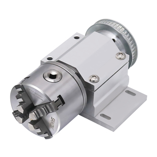 微型车床卡盘主轴总成80四爪木工DIY佛珠机100三爪自定心通孔夹头