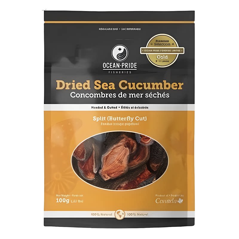 OCEAN PRIDE加拿大野生北极干海参100克原只开背带筋肉低盐滋补品
