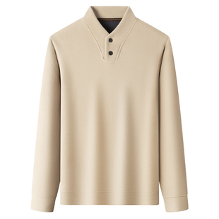 啄木鸟德绒打底衫男士新款秋冬季加绒保暖秋衣亨利领长袖t恤内搭