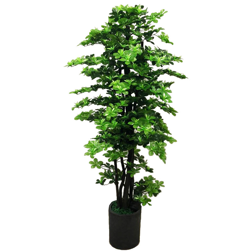 仿真植物大型假树发财树客厅摆设酒店装潢特价假花2米木兰树盆景