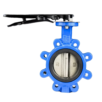 凸耳蝶阀手柄式LT D71X-16Q国标尺寸球墨铸铁304不锈钢简易安装阀