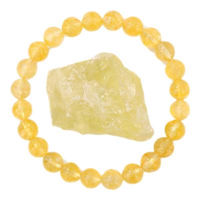 CCO天然黄水晶手串能量原石