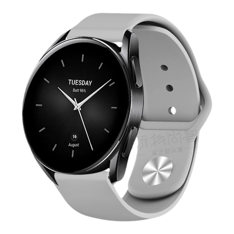 适用小米watchs4硅胶手表带sport4代腕表S3智能s2运动s1pro华米Amazfit GTR4/R3男女式color2新款gts4/3腕带