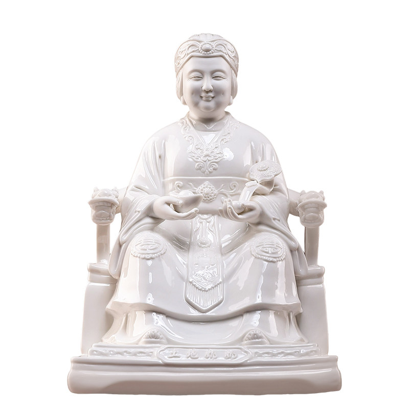 陶瓷土地公像土地婆神像供奉家用