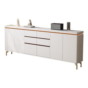 超薄烤漆实木餐边柜轻奢卧室电视柜小户窄型靠墙客餐厅一体储物柜