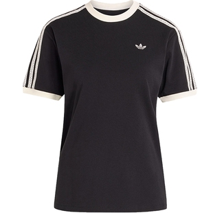 adidas阿迪达斯三叶草夏季女子运动上衣休闲圆领短袖T恤KY8127