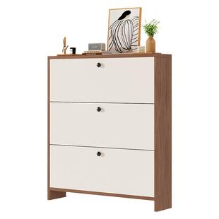 三梦实木超薄款极窄翻斗鞋柜家用门口小窄入户门门外楼道外走廊用