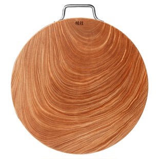 桂胜金刚木砧板整木圆形案板切菜板防霉抗菌家用实木厨房菜墩刀板