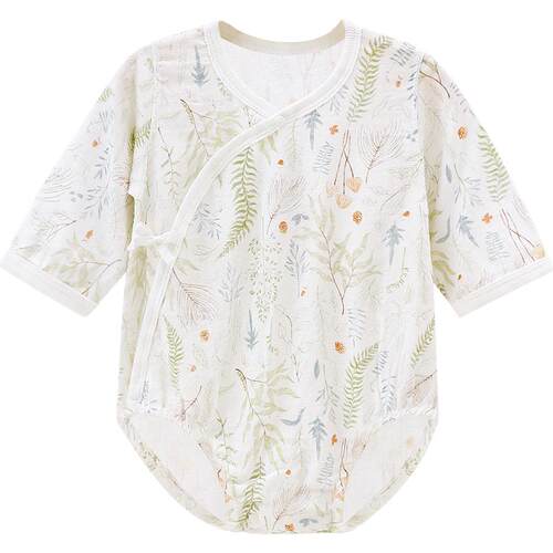 Aengbay[夏季纱布]新生儿包屁衣婴儿睡衣居家服哈衣宝宝衣服夏装