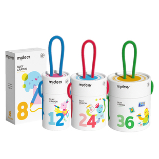 【自营】mideer弥鹿丝滑速干蜡笔油画棒可水洗儿童画笔水溶性彩笔