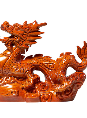 黄花梨木雕龙送礼明清古典