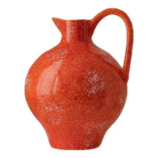 半然新中式红色陶瓷花瓶花器小口径客厅样板间装饰品乔迁新年摆件