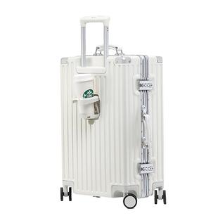 花花公子多功能行李箱铝框拉杆箱万向轮旅行箱登机密码皮箱子男女