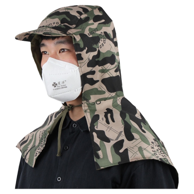 风帽防尘系带披肩装卸工