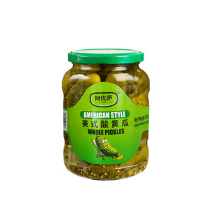 阿优萨酸黄瓜670g黑山烤房美式青瓜片汉堡下饭菜腌黄瓜俄式乳黄瓜