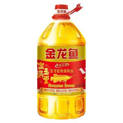 金龙鱼金玉满堂黄金比例1:1:1调和油5.88L实惠装炒菜烹饪调和油