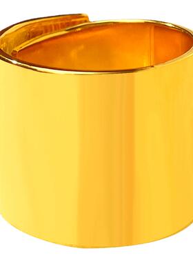 土豪金光面戒指男士沙金