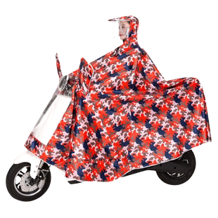 防暴雨电瓶电动车摩托车头盔式雨衣男女单人加大成人骑行雨披收纳