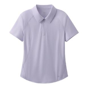 蕉下女士速干polo衫运动短袖高弹凉感冰丝透气半拉链翻领户外春夏