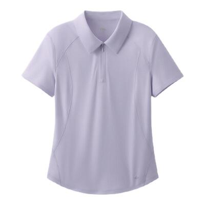 蕉下女士速干polo衫运动短袖高弹凉感冰丝透气半拉链翻领户外春夏