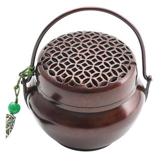 纯铜仿古暖手炉香碳熏香炉家用室内小香炉创意烧炭怀炉取暖手炉