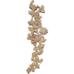 东阳木雕花片欧式玫瑰花镂雕大衣柜子门贴花卧室入户门上装饰品