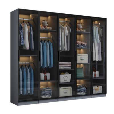 衣柜家用卧室组合定制北欧玻璃门